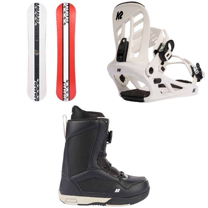 K2 - Vandal Snowboard + You+H Snowboard Bindings + You+H Snowboard Boots - Kids' 2023