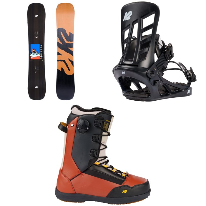 K2 - Afterblack Snowboard + Indy Snowboard Bindings + Darko Snowboard Boots 2023