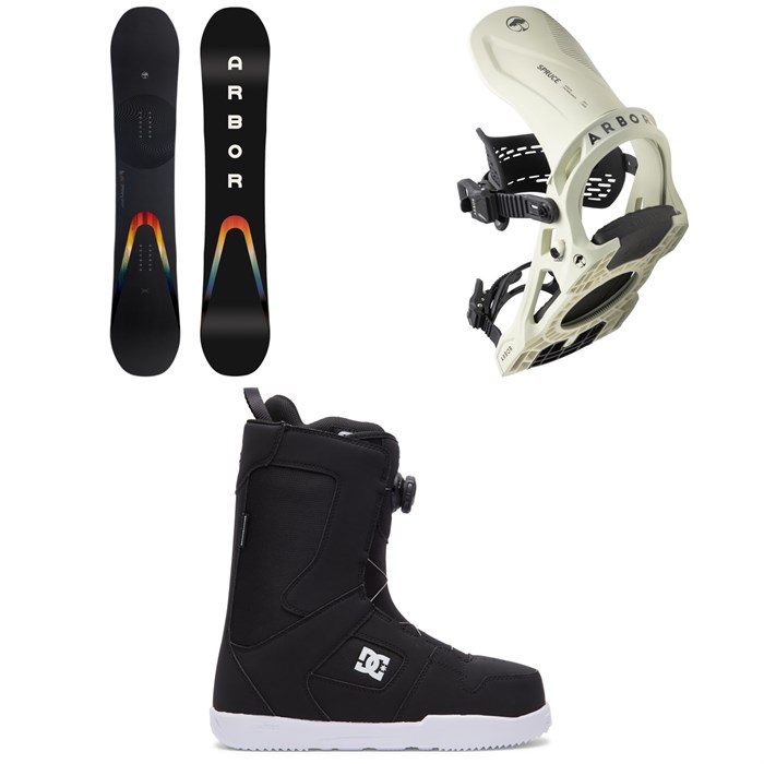 Arbor - Formula Rocker Snowboard + Arbor Spruce Snowboard Bindings + DC Phase Boa Snowboard Boots 2023