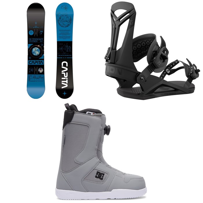 CAPiTA - Outerspace Living Snowboard + Union Flite Pro Snowboard Bindings + DC Phase Boa Snowboard Boots 2023
