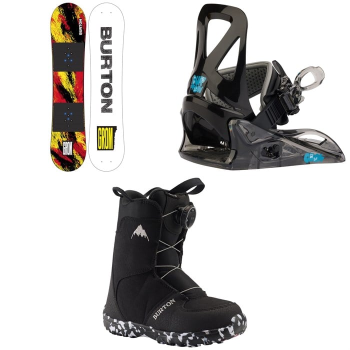 Burton - Grom Snowboard + Grom Snowboard Bindings + Grom Boa Snowboard Boots - Kids'
