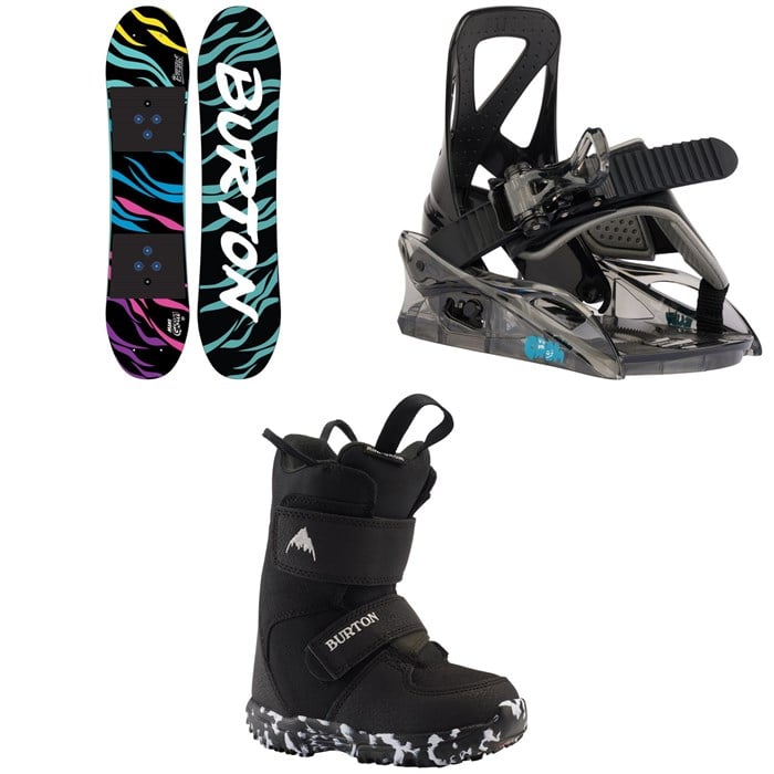 Burton - Mini Grom Snowboard + Mini Grom Snowboard Bindings + Mini Grom Snowboard Boots - Little Kids' 2024