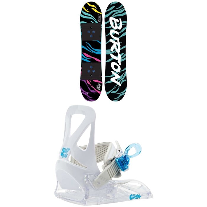 Burton - Mini Grom Snowboard + Mini Grom Snowboard Bindings - Little Kids' 2023