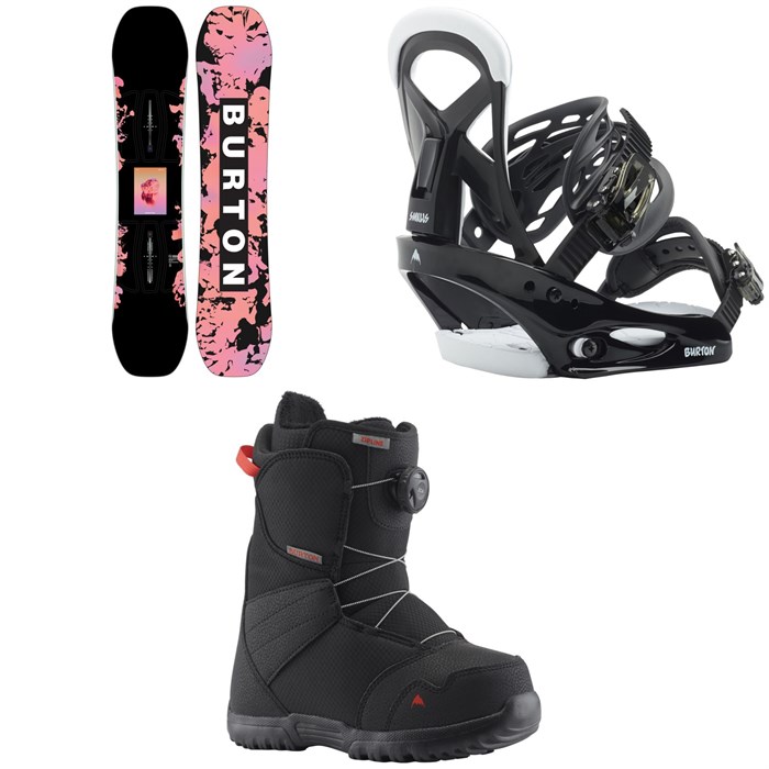 Burton - Yeasayer Smalls Snowboard + Mission Smalls Snowboard Bindings + Zipline Boa Snowboard Boots - Kids' 2023