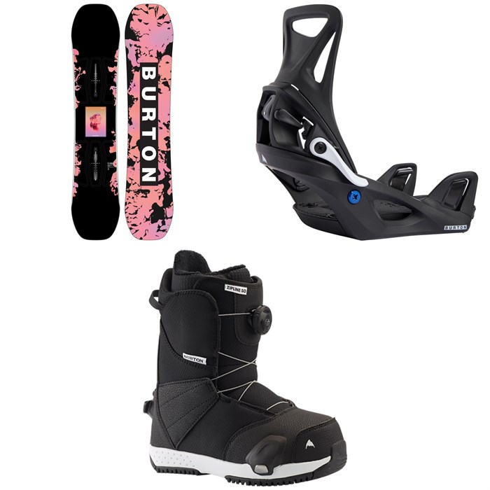 Burton - Yeasayer Smalls Snowboard + Step On Snowboard Bindings + Zipline Step On Boots - Kids' 2023