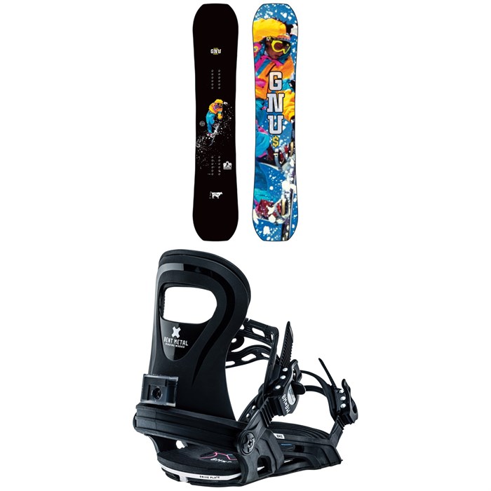 GNU - Young Money C2E Snowboard + Bent Metal BMX Snowboard Bindings - Kids' 2023