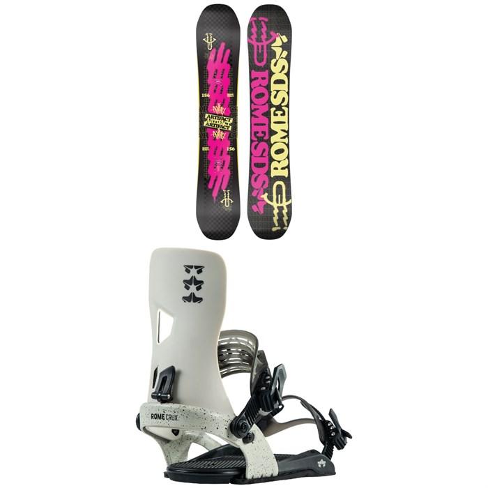 Rome - Artifact Snowboard + Crux Snowboard Bindings 2023