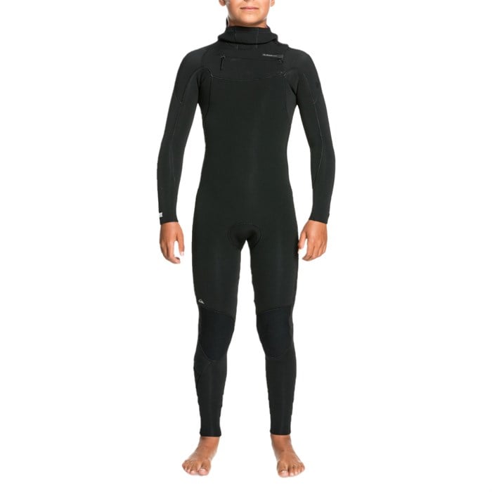 Quiksilver - 4/3 Everyday Sessions Chest Zip Hooded Wetsuit - Big Boys'