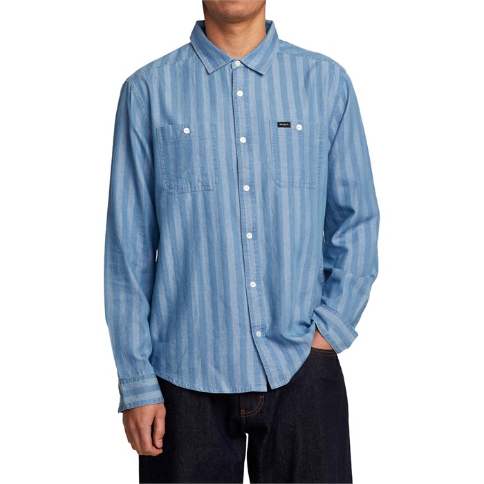 RVCA - Walker Stripe Long-Sleeve Shirt - Men's