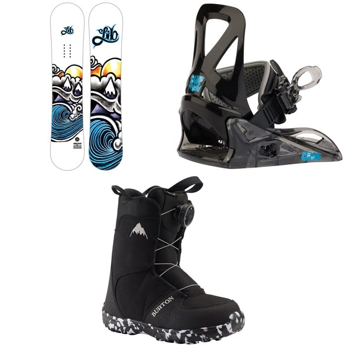 Lib Tech - Banana Blaster BTX Snowboard + Burton Grom Snowboard Bindings + Burton Grom Boa Snowboard Boots - Big Kids' 2024