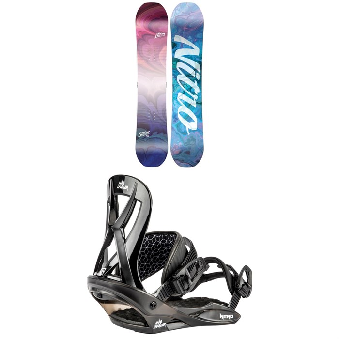 Nitro - Spirit Snowboard + Mini Charger Snowboard Bindings - Little Kids 2024