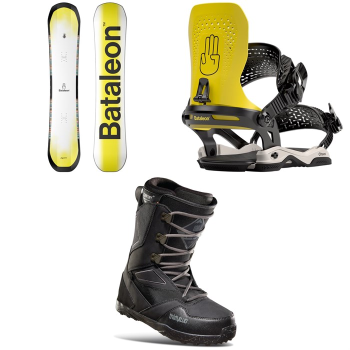 Bataleon - Fun.Kink Snowboard + Chaos Asymwrap Snowboard Bindings + thirtytwo Light Snowboard Boots 2023