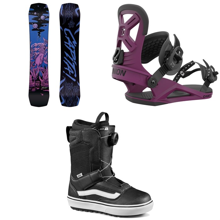 CAPiTA - Children Of The Gnar Snowboard + Union Cadet Snowboard Bindings + Vans Juvie OG Snowboard Boots - Big Kids' 2023