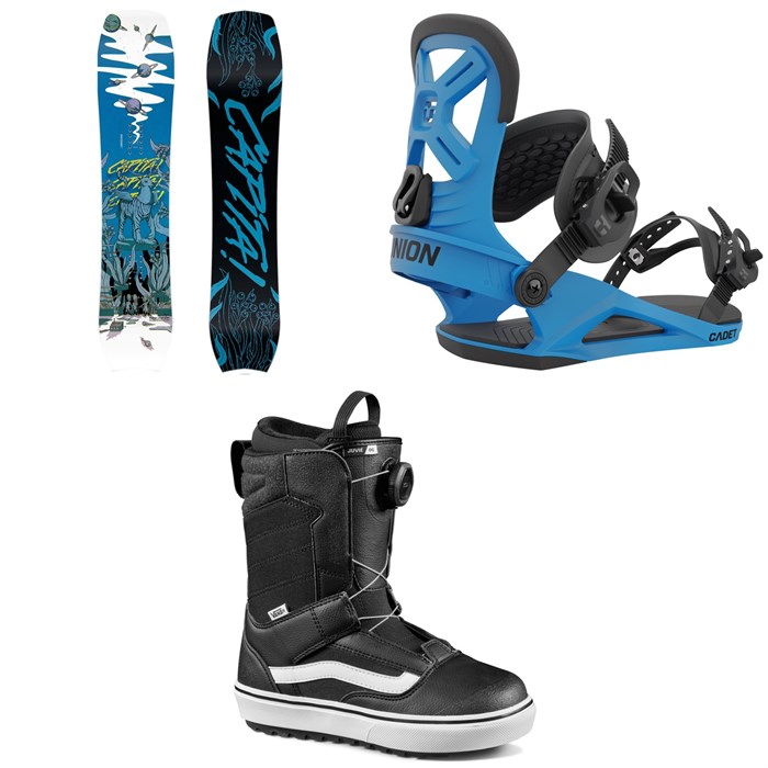 CAPiTA - Children Of The Pow Snowboard + Union Cadet Snowboard Bindings + Vans Juvie OG Snowboard Boots - Big Kids' 2023