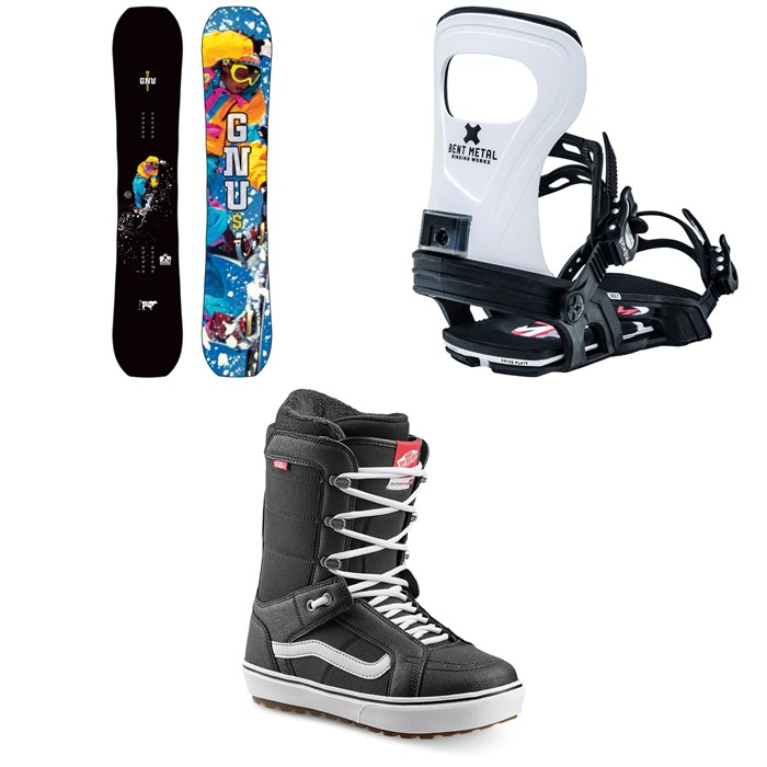GNU - Money C2E Snowboard + Bent Metal Bolt Snowboard Bindings + Vans Hi Standard OG Snowboard Boots 2023