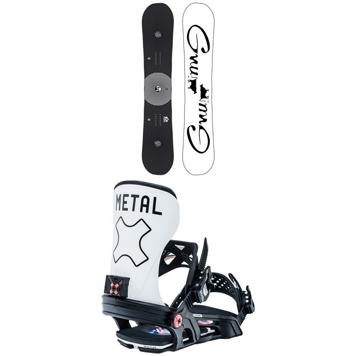 GNU - Riders Choice Asym C2X Snowboard + Bent Metal Axtion Snowboard Bindings 2023
