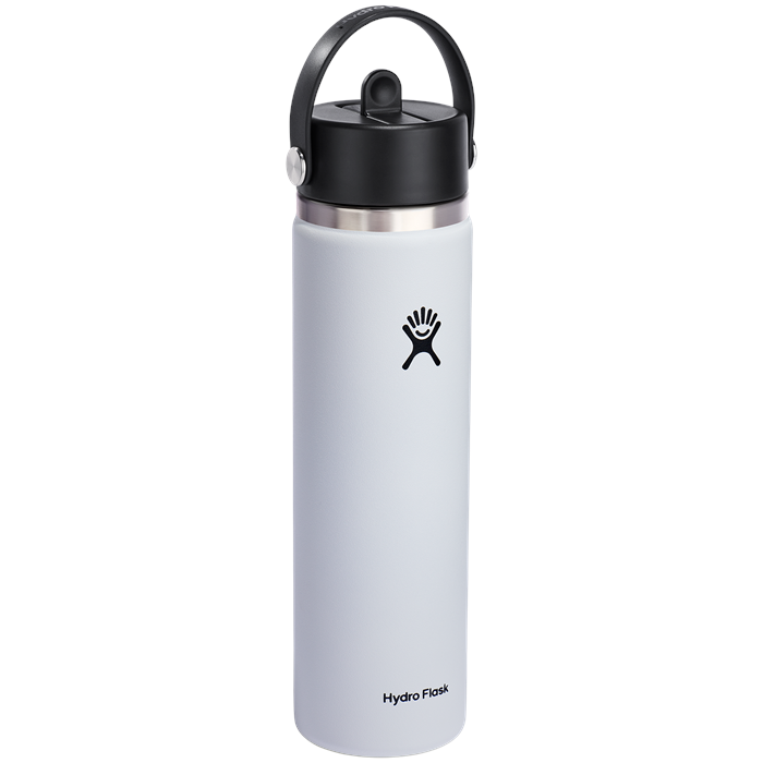 Hydro Flask Standard Mouth Water Bottle with Flex Cap White 24oz/709ml 