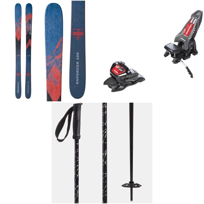 Nordica - Enforcer 100 Skis + Marker Griffon 13 ID Ski Bindings + evo Refract Ski Poles 2023