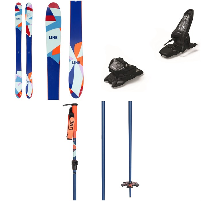Line Skis - Sir Francis Bacon Skis + Marker Griffon 13 ID Ski Bindings + Paintbrush Adjustable Ski Poles 2023