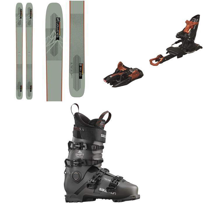 Salomon - QST 106 Skis + Marker Kingpin 13 Alpine Touring Ski Bindings + Salomon Shift Pro 120 Alpine Touring Ski Boots 2022