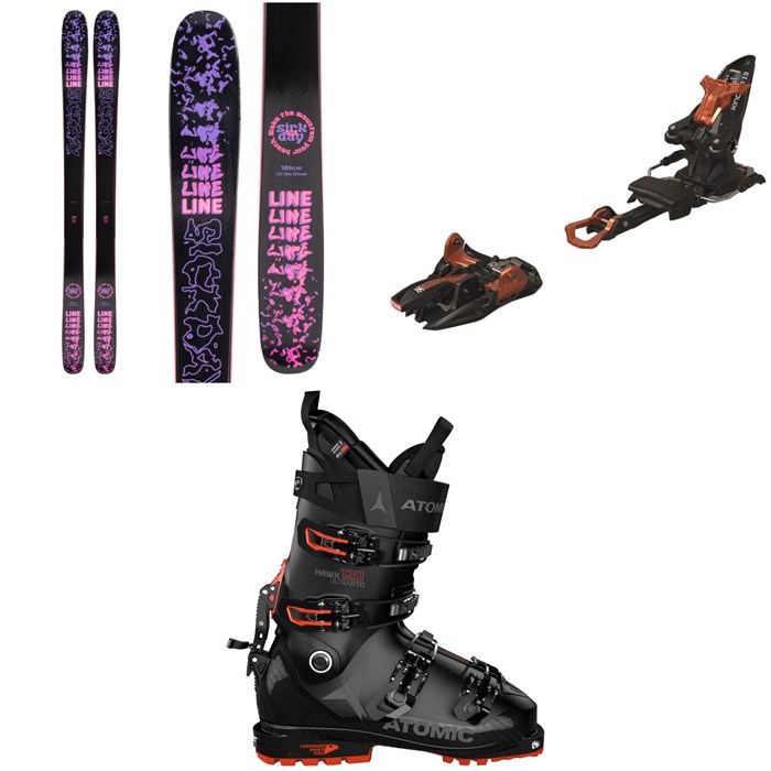Line Skis - Sick Day 104 Skis + Marker Kingpin 13 Alpine Touring Ski Bindings + Atomic Hawx Ultra XTD 120 Alpine Touring Ski Boots 2022