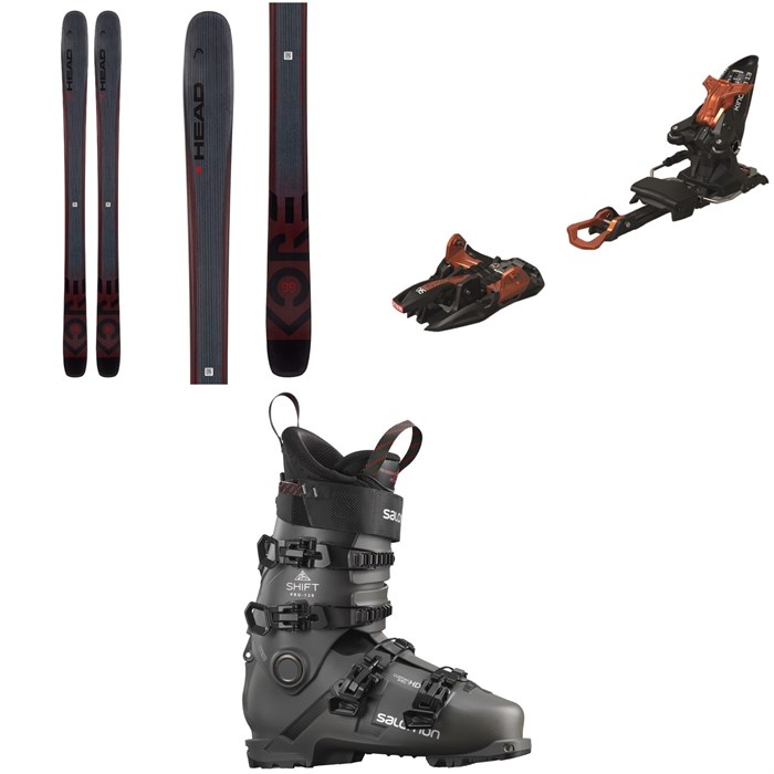 Head - Kore 99 Skis + Marker Kingpin 13 Alpine Touring Ski Bindings + Salomon Shift Pro 120 Alpine Touring Ski Boots 2022