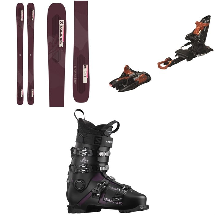 Salomon - QST Lux 92 Skis + Marker Kingpin 10 Alpine Touring Ski Bindings + Salomon Shift Pro 90 W Alpine Touring Ski Boots - Women's 2022