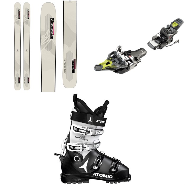 Salomon - Salomon QST Stella 106 Skis + Fritschi Tecton 12 Alpine Touring Ski Bindings + Atomic Hawx Ultra XTD 95 W CT GW Alpine Touring Ski Boots - Women's 2022