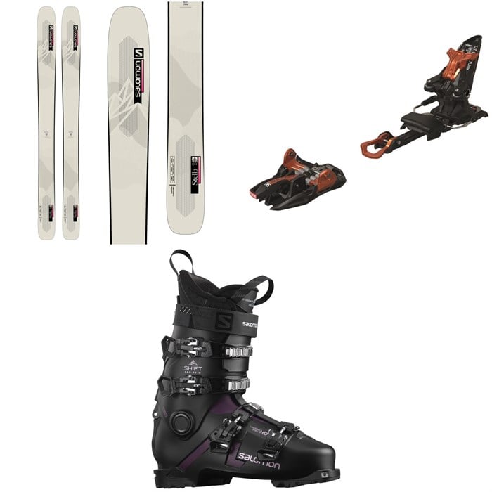 Salomon - QST Stella 106 Skis + Marker Kingpin 10 Alpine Touring Ski Bindings + Salomon Shift Pro 90 W Alpine Touring Ski Boots - Women's 2022