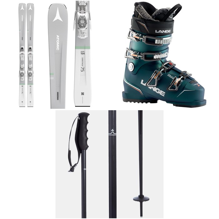 Atomic - Vantage W 75 Skis + M 10 GW Bindings + Lange LX 90 W Ski Boots - Women's + evo Merge Ski Poles 2022