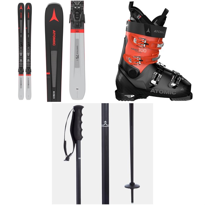 Atomic - Vantage 75 C Skis + M 10 GW Bindings + Hawx Prime 100 Ski Boots + evo Merge Ski Poles 2022
