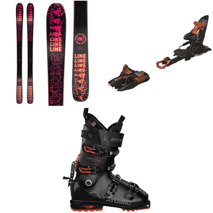 Line Skis - Sick Day 94 Skis 2022 + Marker Kingpin 13 Alpine Touring Ski Bindings 2020 + Atomic Hawx Ultra XTD 120 Alpine Touring Ski Boots 2022