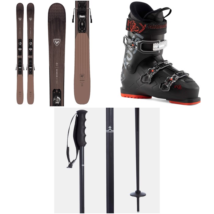Rossignol - Sender 90 Pro Skis + Xpress 10 GW Bindings + Evo 70 Ski Boots 2023 + evo Merge Ski Poles 2023