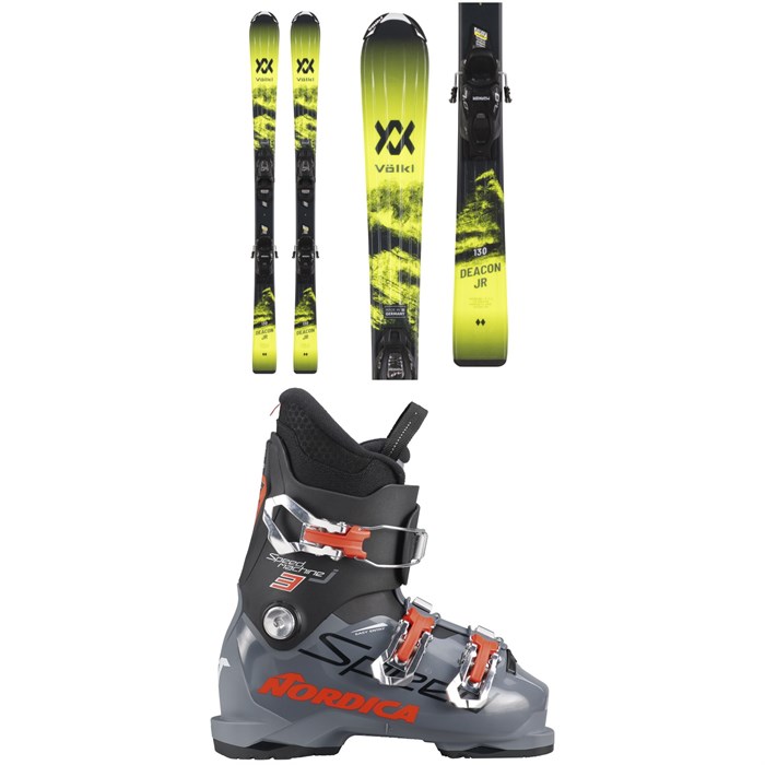 Völkl - Deacon Junior Skis + 7.0 vMotion Jr Bindings + Nordica Speedmachine J 3 Ski Boots - Kids' 2023
