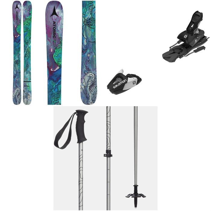 Atomic - Bent Chetler Mini Skis + Salomon L7 GW Ski Bindings + evo Way Up Adjustable Ski Poles - Kids' 2023