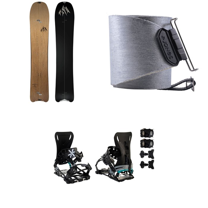 Jones - Jones Hovercraft Splitboard - Women's + Nomad Quick Tension Tail Clip Splitboard Skins + Karakoram PRIME NOMAD W + Split Interface Splitboard Bindings - Women's 2023
