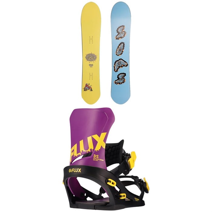 Sims - Nub Snowboard + Flux DS Snowboard Bindings 2023