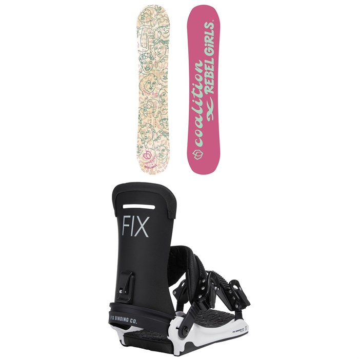 Coalition Snow - Queen Bee Rebel Girls Snowboard + Fix Opus Ltd Snowboard Bindings - Women's 2023