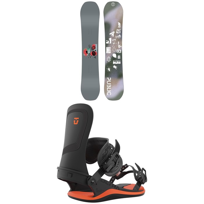 Public Snowboards - Display Mathes Snowboard + Union Ultra Snowboard Bindings 2023