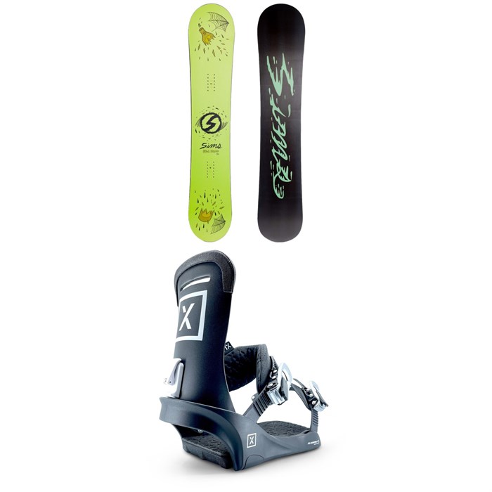 Sims - Bowl Squad Snowboard + Fix January Snowboard Bindings - Women's 2023