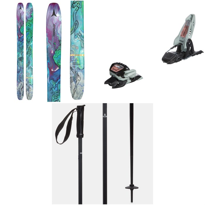 Atomic - Bent Chetler 120 Skis + Marker Griffon 13 ID Ski Bindings + evo Merge Ski Poles 2023