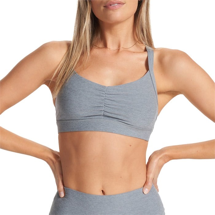 Built In Bra Cropped T-shirt - Grey / S