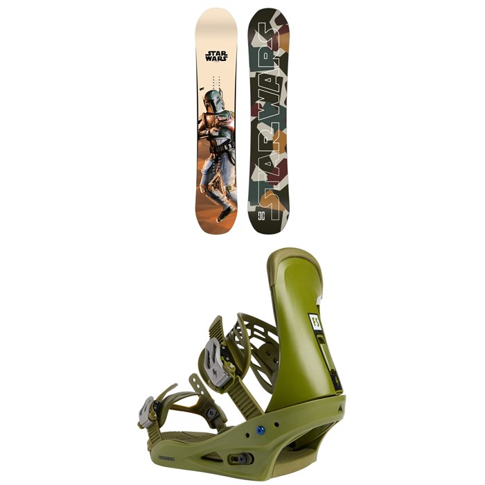 DC - Star Wars Boba Fett Ply Snowboard + Burton Freestyle Snowboard Bindings 2023