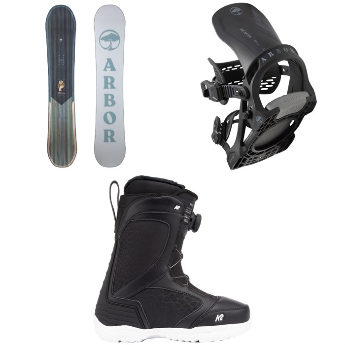 Arbor - Ethos Snowboard + Arbor Acacia Snowboard Bindings + K2 Benes Snowboard Boots - Women's 2023
