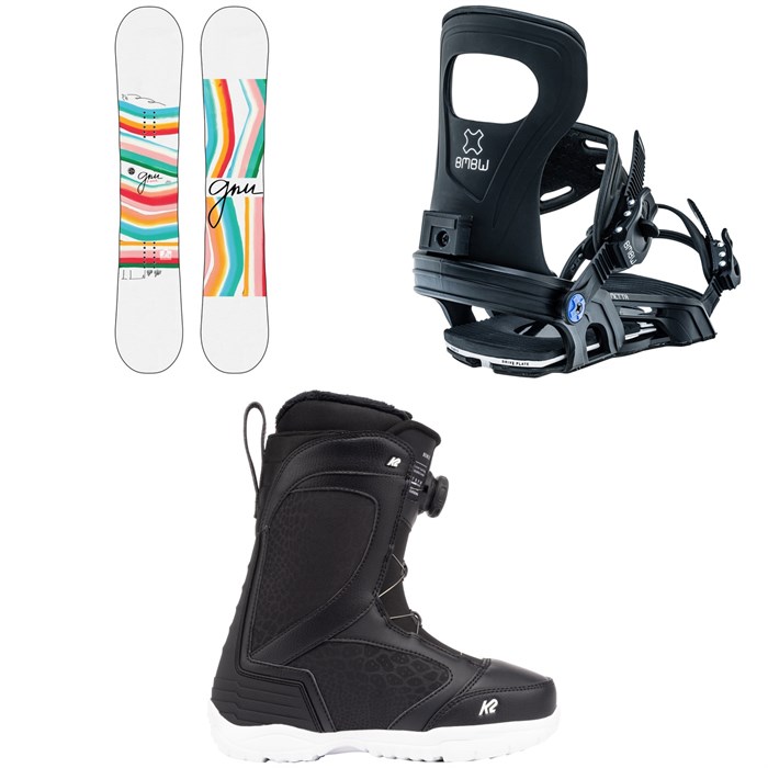 GNU - B-Nice BTX Snowboard + Bent Metal Metta Snowboard Bindings + K2 Benes Snowboard Boots - Women's 2023