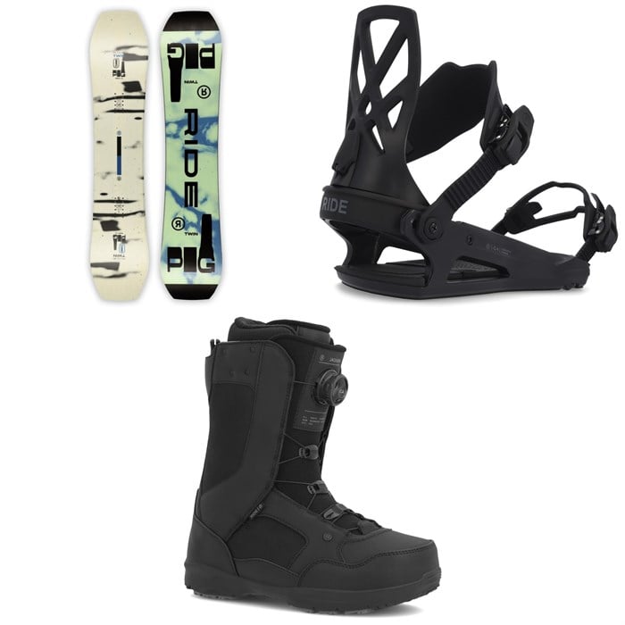Ride - Twinpig Snowboard + C-4 Snowboard  Bindings + Jackson Snowboard Boots 2023