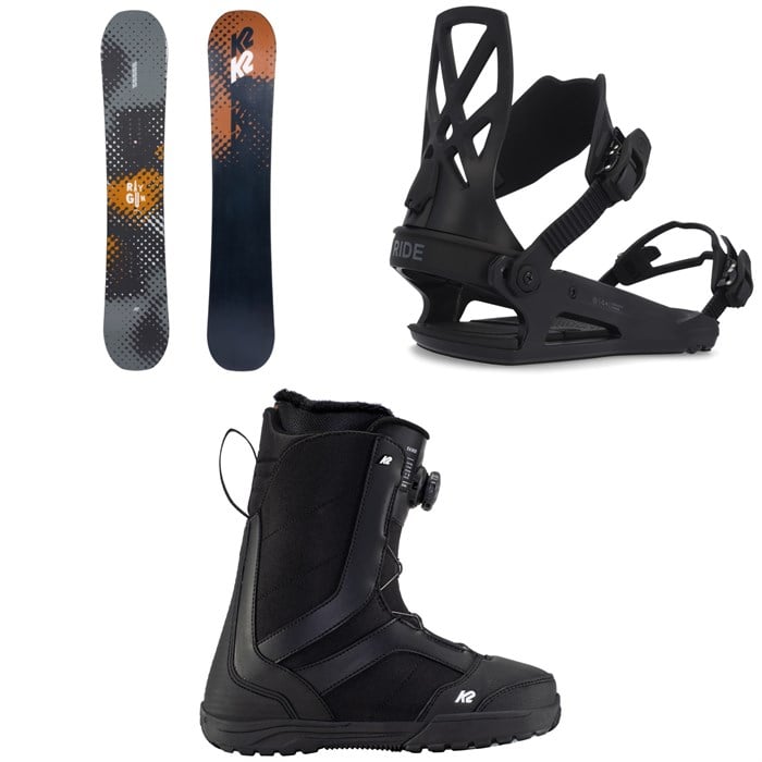 K2 - Raygun Snowboard + Ride C-4 Snowboard Bindings + K2 Raider Snowboard Boots 2023