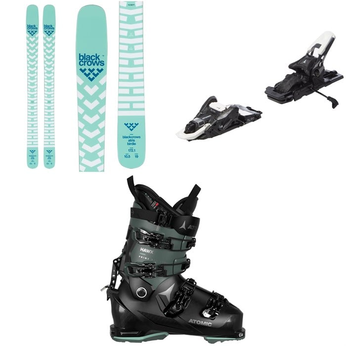 Black Crows - Black Crows Atris Birdie Skis + Atomic Shift MNC 10 Alpine Touring Ski Bindings + Atomic Hawx Prime XTD 115 W CT GW Alpine Touring Ski Boots - Women's 2023