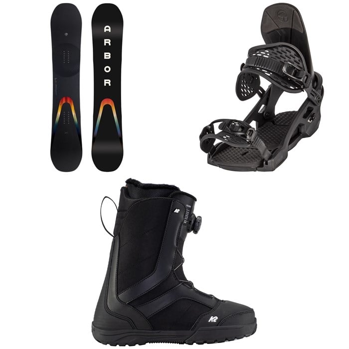 Arbor - Formula Rocker Snowboard + Spruce Snowboard Bindings + K2 Raider Snowboard Boots 2023