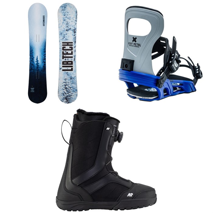 Lib Tech - Cold Brew C2 Snowboard + Bent Metal Joint Snowboard Bindings + K2 Raider Snowboard Boots 2023